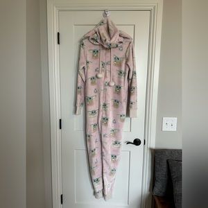 Baby Yoda onesie with hood and ears